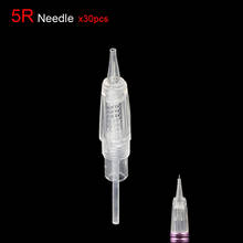 30PCS Thread Type Sterilized Permanent Makeup Needle 5RL Microblading Needles For Eyebrows Tattoo Machine Pen make up Kit 2024 - buy cheap