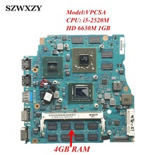 MBX-237 A1864101A For SONY VPCSA 13.3 inch Laptop Motherboard HM67 With i5-2520M Processor 4GB RAM HD6630M 1GB GPU 2024 - buy cheap