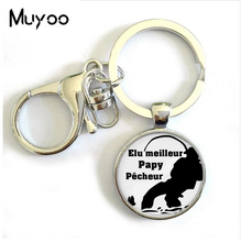 Elu papy de l'annee pendant keychain women charms Tues une Mamie qui dechire jewelry super papa mamie key chain ring family 2024 - buy cheap