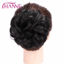 HANNE Synthetic Fiber Curly Chignon Elastic Band Scrunchie Fake Hair Extension Bundles Updo Hairpiece Buns Drawstring For Woman 2024 - buy cheap