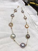 Бесплатная доставка> благородные украшения, натуральное ожерелье 12-14 мм в стиле барокко, кулоны с жемчугом Касуми, 9k 2024 - купить недорого