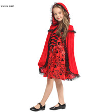 Disfraz de Caperucita roja para niñas, disfraz de Anime para Halloween, Carnaval, Purim, vestido de Navidad para fiesta de Navidad, M-XL 2024 - compra barato