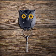 Halloween Owl Magnetic Attraction Wall Key Holder Glow In the Night Black Owl Keychains Wall Mount Keyring Novelty Home Decor 3 2024 - buy cheap