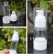 15ml  airless vacuum pump lotion bottle with white pump/bottom / transparent lid  used for Cosmetic Container 2024 - buy cheap