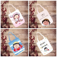 IVYYE 1 Uds Chi bi Maruko moda Anime hombro de la lona bolsas Casual Bolsa Tote de dibujos bolso de señora niñas nuevo 2024 - compra barato