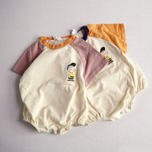 Ropa de bebé de estilo coreano, Pelele de manga corta para bebé de 0 a 24M, mono de algodón con dibujos animados para niños y niñas 2024 - compra barato