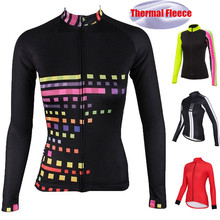 2019 Winter Thermal Fleece Long Sleeve Cycling Jersey Outdoor Women Cycling Clothing Bike Jacket Jersey Maillot Ropa Ciclismo 2024 - buy cheap
