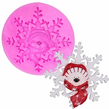 Silicone mould christmas snowflake silicone mold penguin Cake decoration tools soap molds T1086 2024 - buy cheap