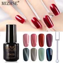 MIZHSE Chameleon 3D Cat Eye Glitter Nail Gel Varnish Soak Off UV Gel Polish Magnetic Lacquer Cat Eye Magnet Stick Hybrid Lucky 2024 - buy cheap