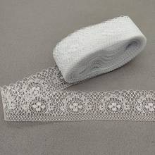 Hot 10 Yards High Quality White Lace Ribbon Tape 40MM Lace Trim DIY Embroidered For Sewing Decoration African Lace Fabric Ribbon 2024 - buy cheap