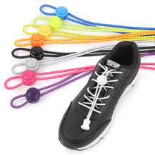 1 пара шнурков Unsiex без галстука, Запирающиеся круглые шнурки, эластичные шнурки для шнурков, шнурки для обуви, подходят для мальчиков и девочек, оптовая продажа 2024 - купить недорого