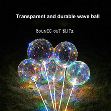 Декоративный многоразовый светящийся светодиодный шар прозрачные круглые декоративные пузырьки вечерние свадебные Креативный светодиодный светильник воздушный шар Лидер продаж 2024 - купить недорого