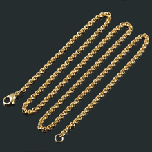 Vintage 3.0mm 316L stainless steel Silver/gold color chain necklaces women fashion sterling steel jewelry Chains 40-80cm 2024 - buy cheap