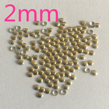 New 2*2mm Gold Round Flatback hot Fix hot fix nailhead panel pressing Studs Punk Rock DIY Spikes 500pcs/lot 2024 - buy cheap