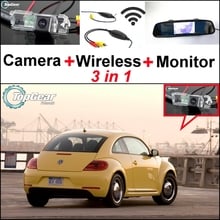 3 in1 Câmera WI-FI Sem Fio + Receptor + Monitor Espelho Especial fácil sistema de back up de estacionamento para volkswagen vw new beetle bjalla 2024 - compre barato