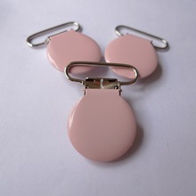 25pcs 1'' 25mm #MD35 Pink Colored Enamel Round Shaped Suspender Clips 2024 - buy cheap