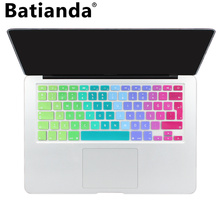 Gradient Rainbow Waterproof EU/UK Layout Keyboard Protector Cover Stickers Skin For MacBook Pro 13 15 17 Retina & Air 13 2024 - buy cheap