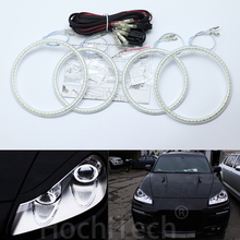 For Porsche Cayenne 957 2007 2008 2009 Ultra bright SMD white LED angel eyes 2600LM 12V halo ring kit daytime running light 2024 - buy cheap