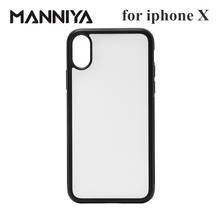 MANNIYA 2D сублимационный чистый резиновый чехол для телефона iphone X XS с алюминиевыми вставками и клеем Бесплатная доставка! 100 шт./лот 2024 - купить недорого