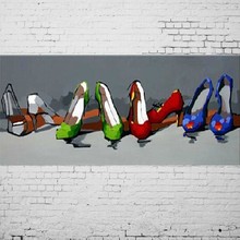 Oil Painting On Canvas High Quality Handmade Beautiful Wall Pictures Art Abstract High-heeled Oil Painting Decor 2024 - buy cheap