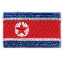 North Korea Flag Embroidery Patch Made by Twill with Flat Broder with Iron On Backing Accept Customized MOQ50pcs free shipping 2024 - buy cheap