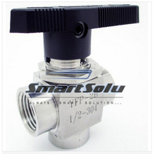 free shipping 304 Stainless Steel 3 way stainless Ball Valve 1/2" BSP Female Thread 2024 - buy cheap