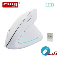 CHYI Ergonomic Wireless Vertical Mouse Optical LED Backlit Computer Mice 1600 DPI USB Gamer 5D Gaming Mouse For Laptop PC 2024 - buy cheap