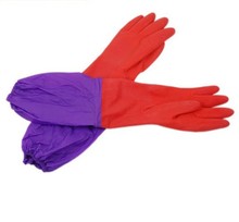 Household Cleaning Tools Gloves Lengthened Thicker Plush Latex Rubber keep warm Dishwash Gloves 2pc/lot 2024 - buy cheap