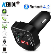 2019 3.1A Bluetooth FM Transmitter Handsfree Car Kit Dual USB Charger Wireless audio Receiver TF Card Music Player for Car Radio 2024 - buy cheap