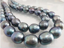Free Shipping Free shipping SINGLE STRANDS AAA 12-14MM NATURAL TAHITIAN BLACK PEARL NECKLACE 35 inch 14 a(5.18) 2024 - buy cheap