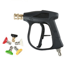 Pistola de lavagem rápida de carro, 3/8 ", pistola de spray para lavagem de carro, com 5 bicos, ferramenta de limpeza 2024 - compre barato