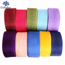 50 Yard 38mm Organza Ribbon Apparel Sewing Fabric For DIY Gift Packaging Wedding Decoration Ribbon 2024 - buy cheap