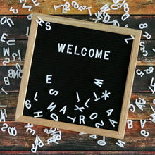 Felt letter board wooden frame interchangeable logo digital character message board home office decoration children's toys 2024 - buy cheap