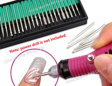 30pcs Nail Drill Bits Set Power Drill Bits Toolkit Electric Drill Accessaries 2.35 rod Filing Machine Manicure Pedicure Tool Lot 2024 - buy cheap