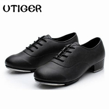 Size 25-44 Adult Men Children Boy Tap Dance Leather or PU Oxford Lace Up Shoes Girls Women Tap Dancing shoes WD194 2024 - buy cheap