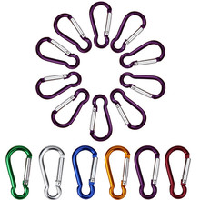 10pcs Colorful Aluminum Alloy Carabiner Climbing Black Spring Snap Clip Hooks Keychain Hiking Climbing Accessories #4S11 2024 - buy cheap