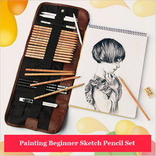 18 pcs Sketch Pencil Set Professional Sketching Drawing Kit Wood Pencil Pencil Bags For Painter School Students Art Supplies 2024 - buy cheap