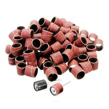 100pcs 1/2 sanding sleeves for power tools dremel accessories rotary tool woodworking sanding paper grinding wheel polishing 2024 - buy cheap