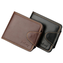 New Fashion baellerry Men's leather wallets short designer purse with hasp billfold with coin pocket card holder for man 2024 - buy cheap