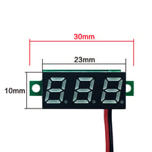 Medidor de voltagem elétrica digital com display de led, 0.28 polegadas, portátil, precisão ajustável, voltagem, 2 linhas de medição 2024 - compre barato