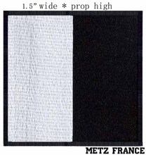 Metz, France Flag  1.5"wide  embroidery patch  for black and white/peace/nice 2024 - buy cheap