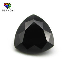 3x3mm~12x12mm Trillion Shape Black Cubic Zirconia Stone AAAAA Brilliant Cut Loose CZ Synthetic Gems For Jewelry Free Shipping 2024 - buy cheap