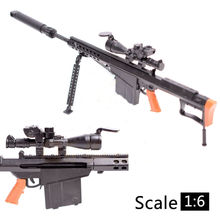 Сборная снайперская винтовка Игрушечная модель пистолета, M82A1 Barrett, пазлы, пластиковое оружие для фигурки 2024 - купить недорого