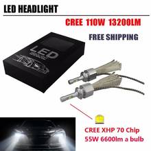 Coppia Potente Auto Canbus Nessun Errore H4 H7 H8 H11 9005 9006 H1 H3 9012 Kit Faro LED Cree xhp70 Chip LED 6000K 55W Lampadine 2024 - buy cheap