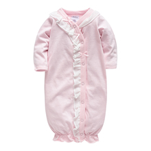 2020 предостерегающая одежда для сна для маленьких девочек, зимний детский светильник из 100% мягкого хлопка, розовый комбинезон с длинными рукавами, пижама для новорожденных, ночная рубашка 2024 - купить недорого