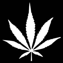 14cm*14cm Marijuana Leaf Fashion Vinyl Car-Styling Stickers Decals Black/Silver S3-5428 2024 - buy cheap