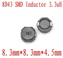 Inductores de Chip SMD 8D43 3.3UH, 8x8x4,5mm, CDRH 8D43 3R3 uh, inductor de blindaje de potencia, 500 Uds. 2024 - compra barato