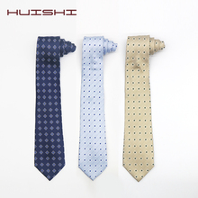 HUISHI-corbatas de poliéster con estampado de lunares para hombre, corbatas de boda a 8 cm 2024 - compra barato