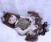 Full Silicone Reborn Baby Dolls for sale Realistic fake baby Girl Dolls reborn 57cm Princess Kids doll bebe toy reborn bonecas 2024 - buy cheap