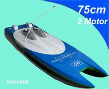 RCB31145, RC Dual Motor Black Fish Torpedo Boat Toy, 2 motor, Cool Double wishbone RC water toy 2024 - купить недорого
